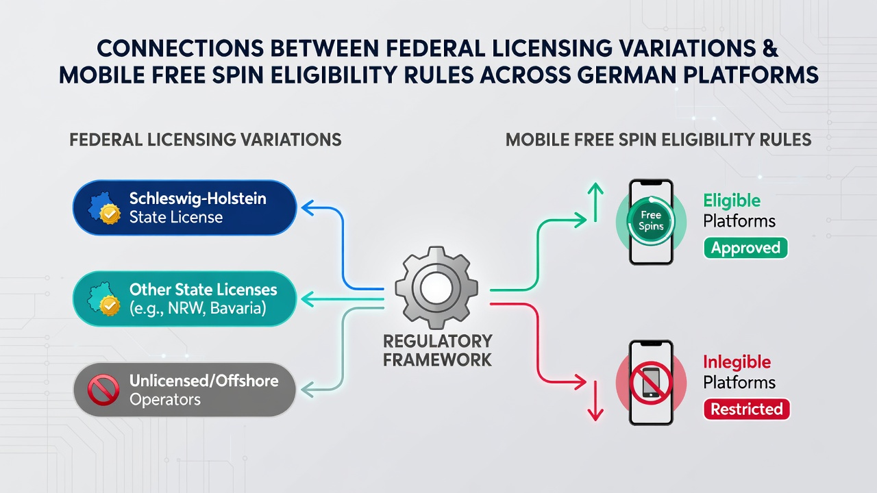 Illustration der föderalen Lizenzstrukturen und mobilen Bonusregeln in Deutschland