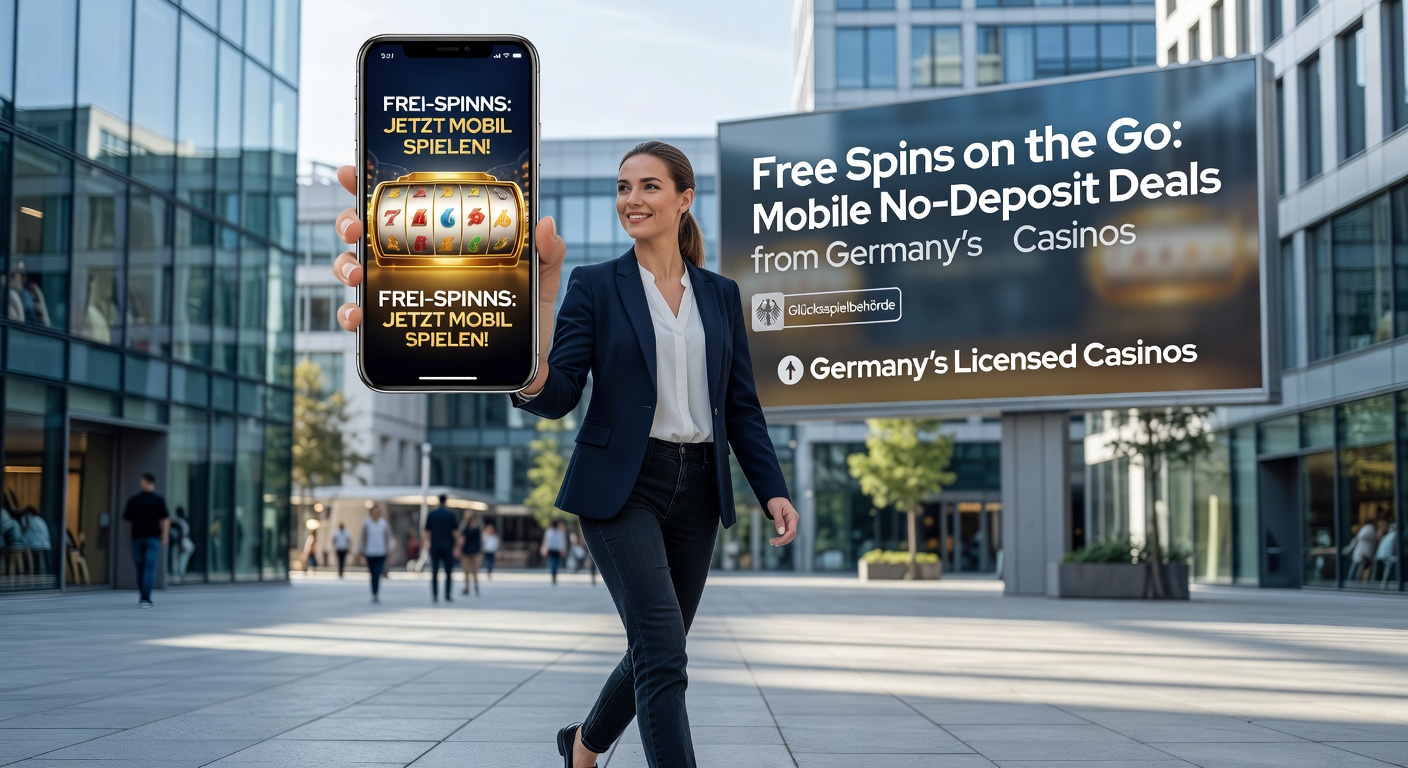 Spieler hält Smartphone mit laufendem Free-Spins-Bonus in einem lizenzierten deutschen Casino-App, mit Gewinnanzeige und GGL-Siegel